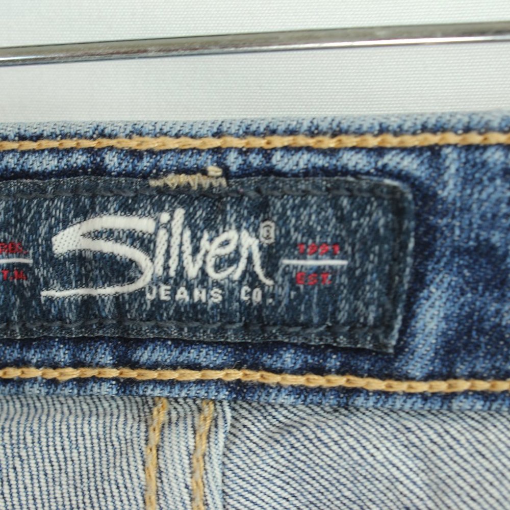 BLUE JEANS SILVER AIKO Skinny Women's Size‎ W24 L25 - Picture 2 of 12